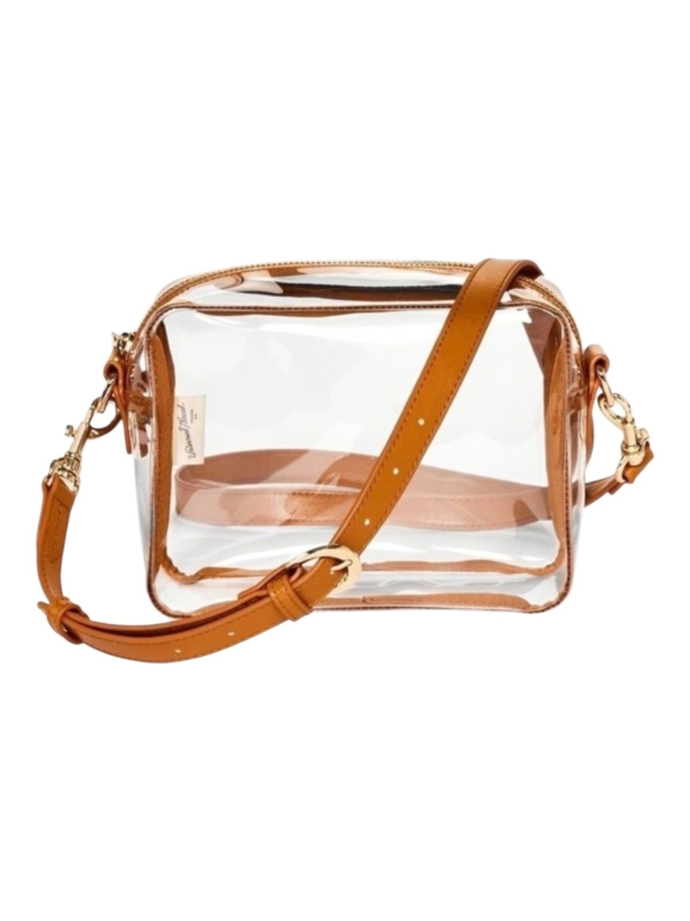 Universal Thread Clear Crossbody with Tan Trim and Strap